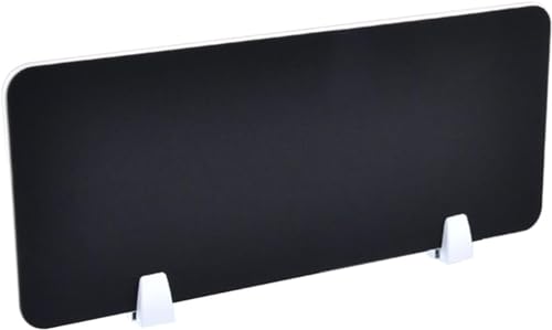 Desktop partition Desk Divider,Stand Up Clamp Privacy Panel Decorative Partitions Office Screen Partition(Black,31.5x11.8in) - color: Black, size: 31.5x11.8in