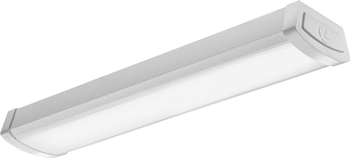 Lithonia Lighting 4 Foot LED Light Fixture, Low-Profile LED Wraparound Flush Mount Ceiling Light, 4000K Cool White, 48-Inch (FMLWL 48 840 ZT MVOLT) - color: 4000K Cool White, size: 48 inches, style: MVOLT