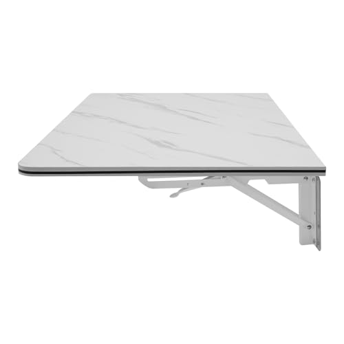 Folding Wall Mount Desk, Floating Computer Desk Fold Down Table for Laundry Room Home Office Workstation, Study Work Bench, Kitchen Dining, Small Spaces (White, 31.5 x 19.69 Inch) - color: White, size: 31.5 x 19.69 Inch