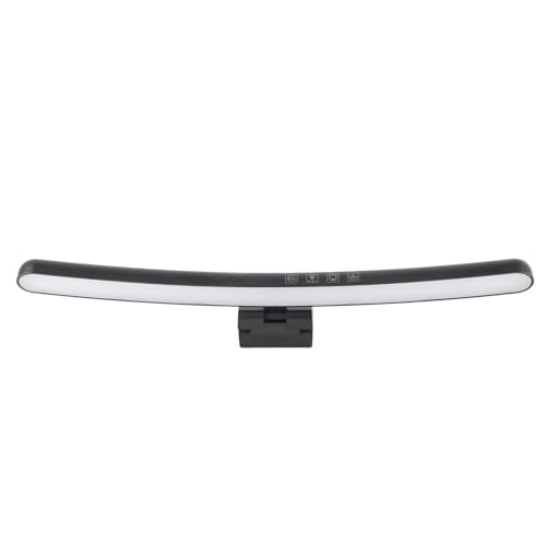 Computer Monitor Lamp MK520, Wireless USB - C Monitor Light Bar with Asymmetric Optical Design, 7 Color RGB Backlight & Touch Dimming for Curved 15-22 Inch Screens