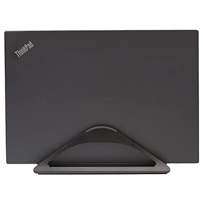 HumanCentric Vertical Laptop Stand for Desks in Matte Black, Upright Adjustable Holder to Dock Apple MacBook Stand, and Other Laptops to Organize Work & Home Office, Automatic Grip - color: Black