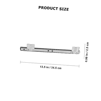 Outanaya 13.77 Inch Bearing Keyboard Slide Rails Soft-Close Under Desk Drawer Slides for Custom Keyboard Tray Mount with Ball Bearing Design