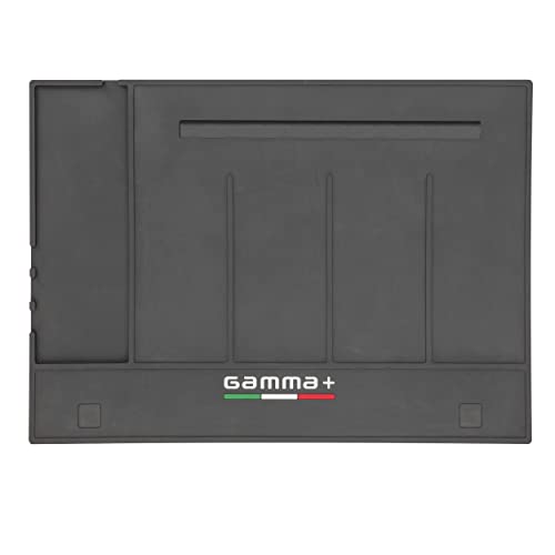GAMMA+ Professional Barber Appliance Magnetic Mat and Station Organizer, Anti-Slip, Durable Hair Styling Tools - color: Black Magnetic Barber Mat