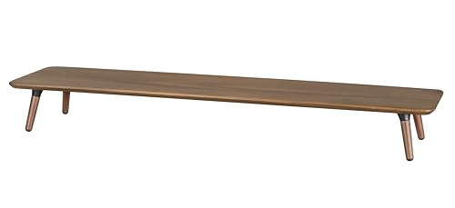 Desk Shelf for Top of Desk (Mahogany) Mid Century Modern Monitor Stand (39.37 × 9.45 × 4.72 inches) - color: Mahogany