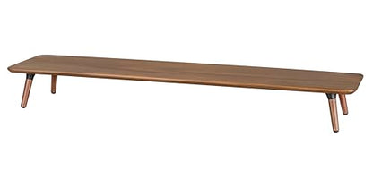 Desk Shelf for Top of Desk (Mahogany) Mid Century Modern Monitor Stand (39.37 × 9.45 × 4.72 inches) - color: Mahogany