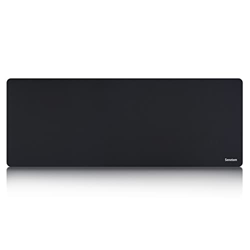Senetem XXXL Mouse Pad 35.4x15.7 in, Large Gaming Desk Mat, Black Non-Slip - size: 35.4L x 15.7W inches