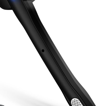 Bluetooth Headset, Wireless Headset with Dual-Mics & Noise Cancelling, Bluetooth Earpiece with Mute,Hands-Free Headset with QCC Chip for Phone PC iOS Android