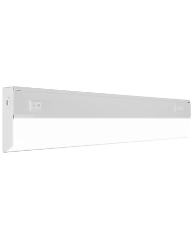 18” LED Direct Wire Under Cabinet Light with On/Off Switch - Dimmable LED Lights for Kitchen - Selectable CCT 2700K-5000K, 612-648 Lumens, 9W - UCB Hardwired Under Cabinet Lighting by NICOR Lighting - size: 18, style: Switch