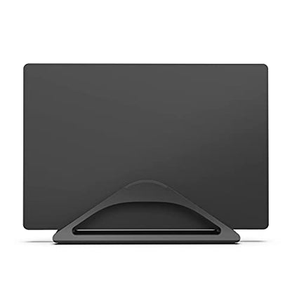 HumanCentric Vertical Laptop Stand for Desks in Matte Black, Upright Adjustable Holder to Dock Apple MacBook Stand, and Other Laptops to Organize Work & Home Office, Automatic Grip - color: Black