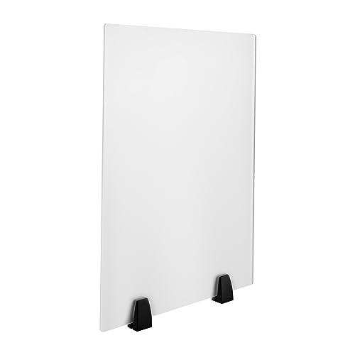 24×18Inch Dual Frosted Glass Desk Divider, 2 Pack Acrylic Desk Privacy Panel Office Partitions Clamp-on Desk Privacy Divider for Home School Classroom Teacher Supplies