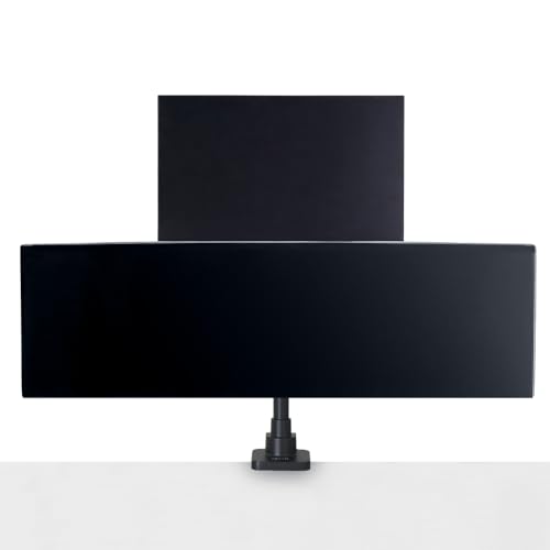 Multi-Monitor Mount System for Dual, Triple, or Quadra Setups, Supports up to 49" Ultrawide & Curved Screens, 44lbs Capacity per Arm, Gas Spring Adjustable VESA Desk Mount (Dual Monitor)