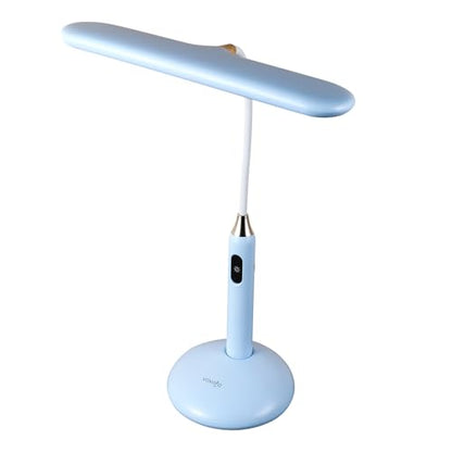 VAVOFO Wireless LED Desk Lamp 6778B - Touch Control, 2700-7000K Adjustable Color Temperature, 700 Lumens, 360° Gooseneck, USB-C Charging, 2.5 Hours Wireless Use, Eye-Caring Light (Blue) - color: Blue