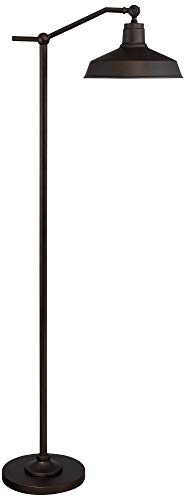 Kayne 61" Tall Satin Bronze Rustic Downbridge Floor Lamp - color: Bronze