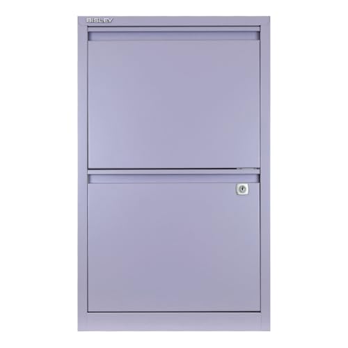 Bisley 2-Drawer Flush Front Vertical File Cabinet - Lilac - color: Lilac, size: 2 Drawer