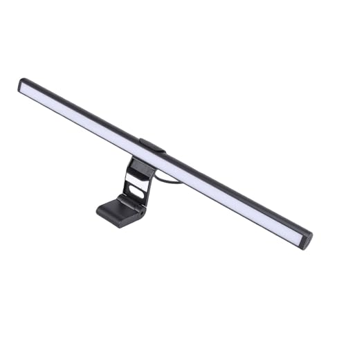 Fabater LED Desk Lamp, Clamp on Dual Sided 245LM RGB Monitor Light Bar, Computer Screen Light Bar with Eye Caring Dimmable 3 Color Temperatures and USB, for Office Home Gaming