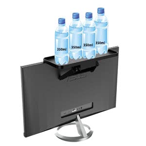 TV Top Screen Shelf Speakers Mount Adjustable Computer Monitor Shelf Storage Bracket Mount Hold Cable Media Box, Game Console, WiFi Router, Plants, Remote Controls, Cellphone Stand, DVD Shelf