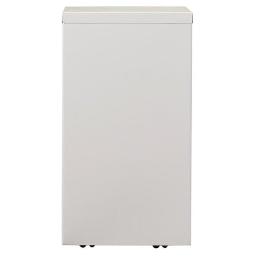 Pemberly Row 3 Drawers 27.75" Vertical White Metal Filing Cabinet Lockable Pre-Assembled Stationary Letter Size for Home, Office - color: White