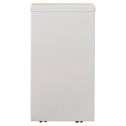 Pemberly Row 3 Drawers 27.75" Vertical White Metal Filing Cabinet Lockable Pre-Assembled Stationary Letter Size for Home, Office - color: White
