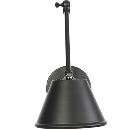 Vintage Black Swing Arm Wall Sconce Adjustable Metal Reading Lamp Warm Light Mounted for Bedroom Headboard Study Room Living Sofa Side