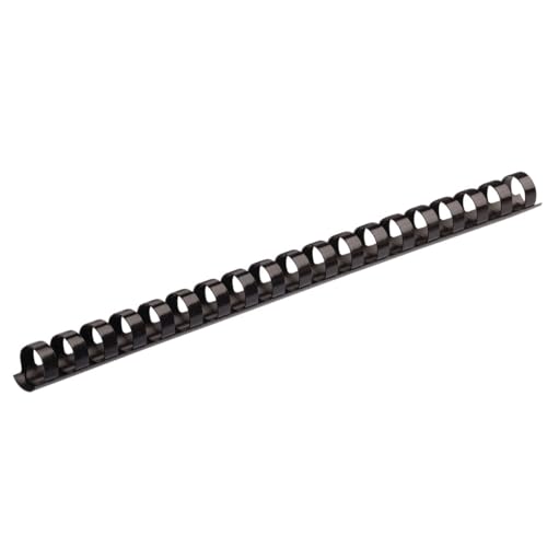 Fellowes A4 10 mm Plastic Binding Combs for Comb Binding Machine, Binds 41 to 55 Pages, Black, Pack of 25 - color: Black, size: 10 mm