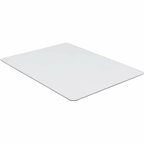 Lorell Tempered Glass Chairmat, 46" Width x 36" Depth x 0.25" Thickness, Clear, 1 Each - size: 46" x 36"