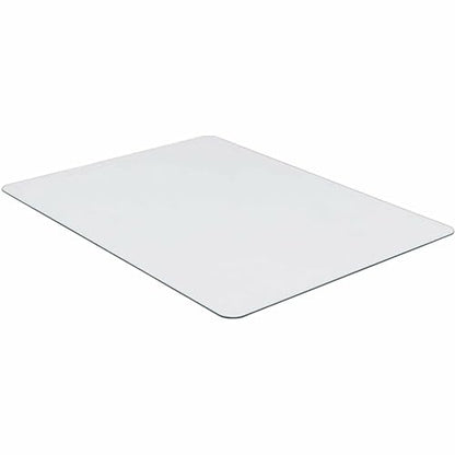 Lorell Tempered Glass Chairmat, 46" Width x 36" Depth x 0.25" Thickness, Clear, 1 Each - size: 46" x 36"