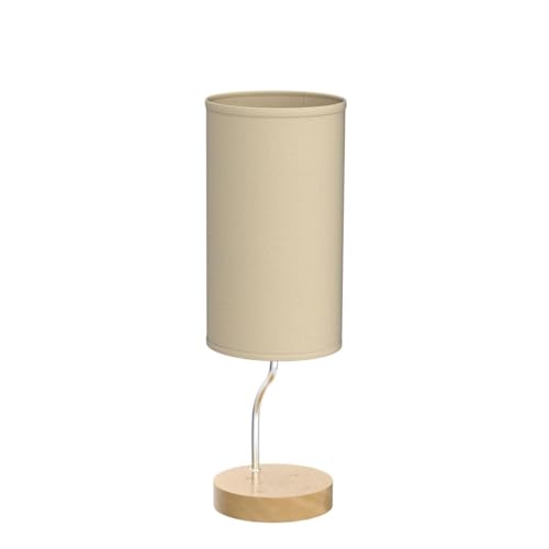 Upgraded Smart Bedside Table Lamp with Wireless Charger & USB Port - Touch Control LED Desk Lamp for Bedroom, Dimmable Wooden Nightstand Lamp with Fabric Shade for Home Living Room, Kid's Room Cream - color: Cream