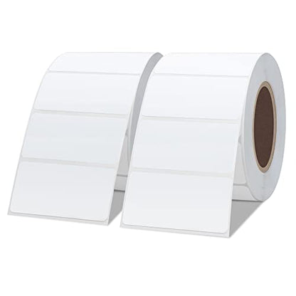Hybsk 2x1 inch Direct Thermal Labels for Barcodes, Address, Compatible with Rollo Label Printer & Zebra Desktop Printers (2"x1",2 Rolls White) - color: 2 Rolls White, size: 2"x1"