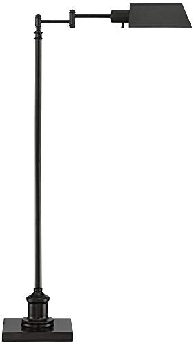 Jenson Adjustable Height Bronze Swing Arm Pharmacy 54" Tall Floor Lamp | Traditional Farmhouse Standing Base Dark Metal Bright Downward Light for Living Room Reading House Bedroom - color: Bronze