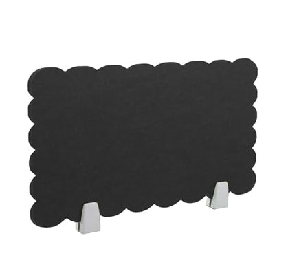 Acoustic Desk Divider Privacy Panel 20" x 12", Black - color: Black, size: 20" x 12"