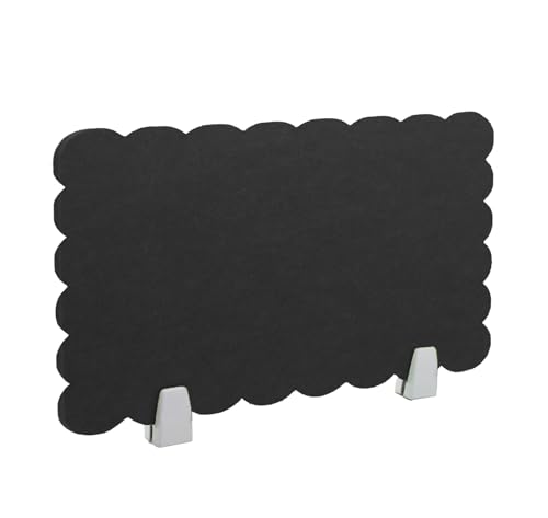 Acoustic Desk Divider Privacy Panel 23" x 12", Black - color: Black, size: 23" x 12"