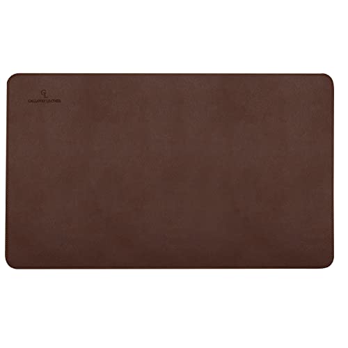 Gallaway Leather Desk Mat - Office Writing Desk Pad, Medium 24" x 14" Dark Brown, Gift Ready Elegant Computer Desk Cover Protector - color: Dark Brown, size: Medium