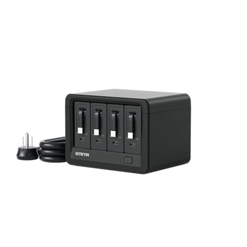 Gitryin 12-in-1 Desktop Charging Station, 160W USB Retractable GaN Charger - size: With 4 Type-C Chargers