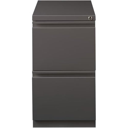 Scranton & Co 20" 2-Drawer Metal Mobile Pedestal Filing Cabinet, Espresso Finish, 27.75" H x 15" W x 19.88" D, Durable Steel Construction, Letter-Size File Storage, Hidden Casters, Locking Office - color: Espresso