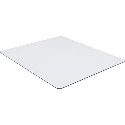Lorell Tempered Glass Chairmat, 44" Width x 50" Depth x 0.25" Thickness, Clear, 1 Each - size: 44" x 50"