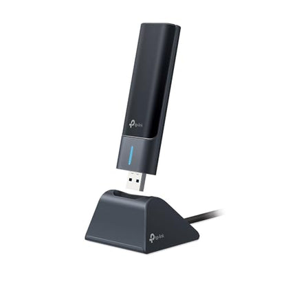 TP-Link USB WiFi 6E Adapter for Desktop PC,AXE3000 Tri-Band USB WiFi Dongle | Wireless Network Adapter, Ultra-Low Latency, MU-MIMO, OFDMA, Refined Security, WPA3, Supports Windows 11/10 (Archer TXE50UH) - size: AXE3000, Wi-FI 6E