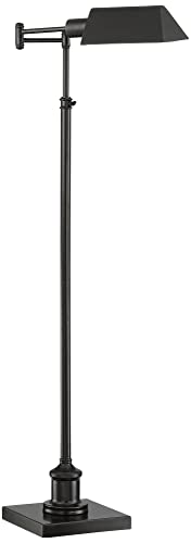 Jenson Adjustable Height Bronze Swing Arm Pharmacy 54" Tall Floor Lamp | Traditional Farmhouse Standing Base Dark Metal Bright Downward Light for Living Room Reading House Bedroom - color: Bronze