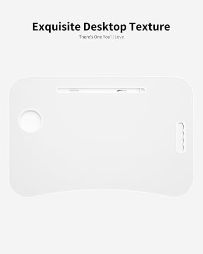 Ruxury Folding Lap Desk Bed Desk Laptop Table Tray, Breakfast Serving Tray, Portable & Lightweight Mini Table for Sofa Couch Floor - White - color: White