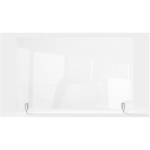 Pemberly Row Plastic Partition Extender, 24"x29", Clear Thermoplastic Panel with Screws, Lightweight Durable Design for Office Cubicle Privacy and Noise Reduction