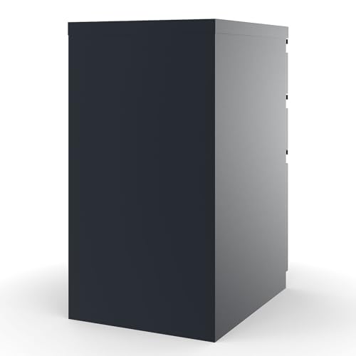 Staples 3-Drawer Vertical File Cabinet, Letter Size Documents, Lockable, 19.88" D x 15" W x 27.75" H, Black - color: Black, size: 1 Pack, style: 20'' Depth