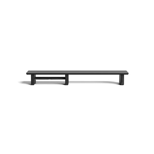 Raico Desk Cockpit Shelf Monitor Stand System Dual Screen Setup Wood Large Desk Accessory Organizer Unit (Black Wood, Medium v2 | 36 Inches) - color: Black Wood, size: Medium v2 | 36 Inches