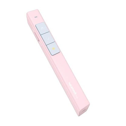 Wireless Presentation Clicker, PowerPoint Clicker with Laser Pointer | Presentation Remote for PowerPoint Presentations, Plug & Play USB Slide Advancer, Compatible with Mac/Windows/Linux/Android - color: Pink