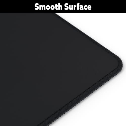Giga Size Gaming Mouse Pad - Anti Slip Rubber Base - Stitched Edges - Large Desk Mat - 60" x 30" x 0.16" (Giga, All Black/No Logo) - color: All Black, size: 60" x 30"