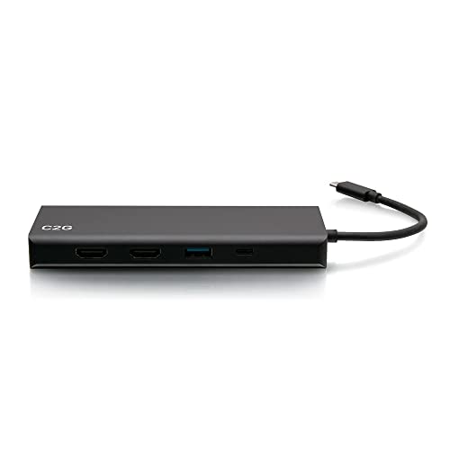 USB-C 9-in-1 Dual Display Docking Station with HDMI, Ethernet, USB, 3.5mm Audio and Power Delivery up to 60W - 4K 30Hz (TAA Compliant) - TAA Compliant