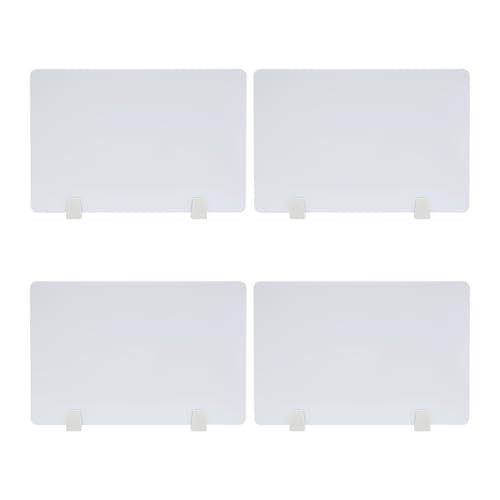 4PCS Desk Dividers Office Partitions, Privacy Desk Panel Protective, Acrylic Plexiglass Shield with Clamps for Offices Schools Call Centers - 23.6”L X15.8”W - color: White