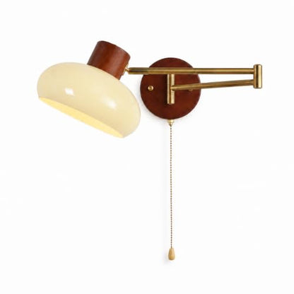 KCO Lighting Mid Century Brass Gold Swing Arm Wall Sconce Light Pull Chain - color: 20cm Yellow