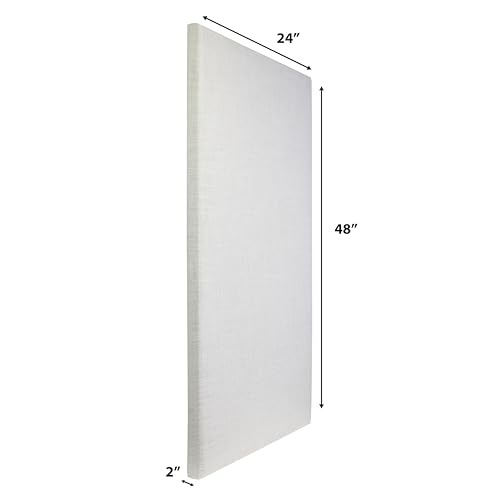 ATS Acoustics Sound Absorbing Acoustic Panel 24" x 48" x 2" Beveled Edge (Ivory) - color: Ivory