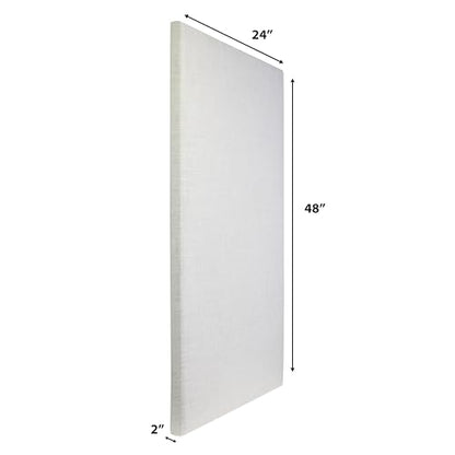 ATS Acoustics Sound Absorbing Acoustic Panel 24" x 48" x 2" Beveled Edge (Ivory) - color: Ivory