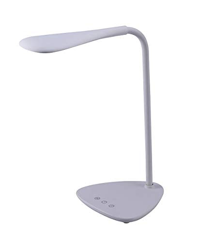 PureOptics LED VLED1820-BD Battery LED Desk Lamp, Dimmable with Adjustable Color Temperature, 4 Hour Battery Life, Rechargeable, Reduces Eyestrain, White - style: Triangle Base