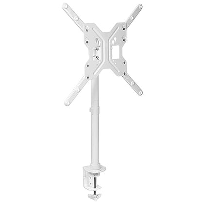 VIVO Ultra Wide TV Desk Mount for up to 55 inch Screens Weighing 66 lbs, Full Motion Height Adjustable Single Television Stand, White, STAND-V155CW - color: White, size: up to 55" screens